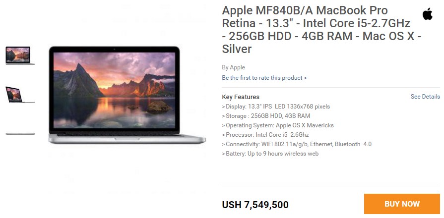 You don't NEED a "Retina Display" on a UGX 7,500,000 laptop to type out your office work and email.