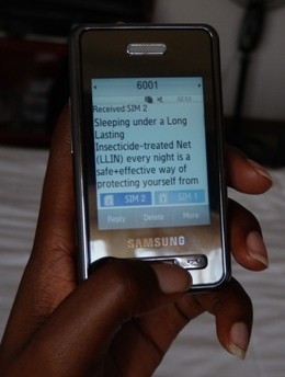 A phone screen showing part of the response to a text sent to 6001