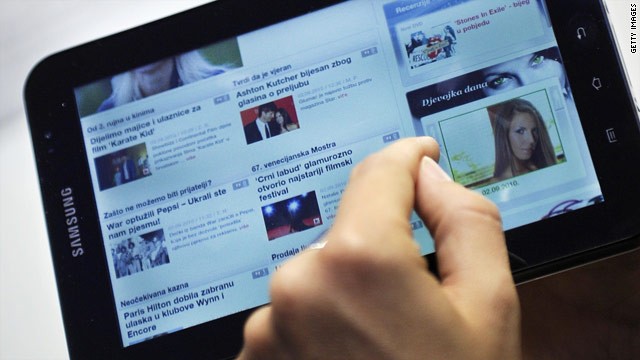 The emergence of tablet computers, like the Samsung Galaxy, was one of the top tech trends of 2010