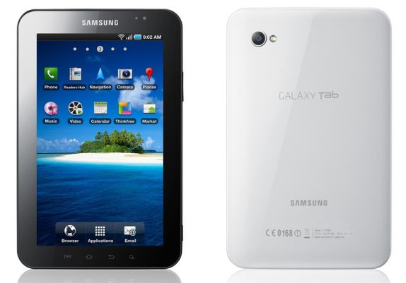 Front and back view of Samsung Galaxy