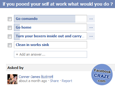  facebook funny questions poll with answers votes PC Tech 