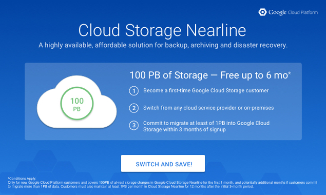 Photo of Google Offering offering over 100,000 TB Free Storage with Cloud Nearline