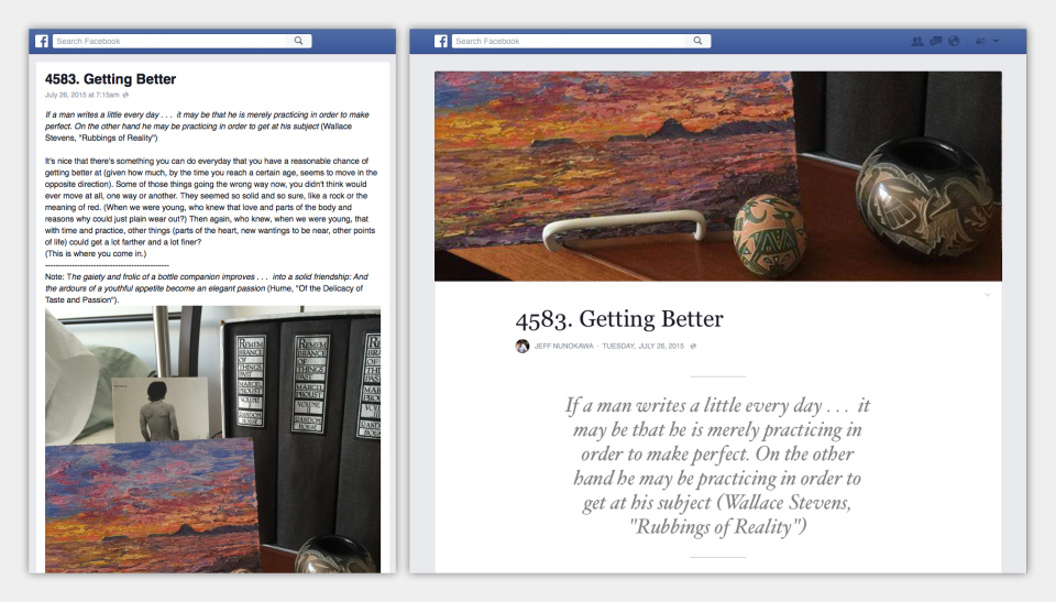Photo of Facebook Notes turned into blogging platform