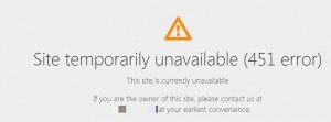 The newly published 451 HTTP status code will warn you when a page isn't available because of censorship or any other legal obstacles. Image Credit: BlogSpot
