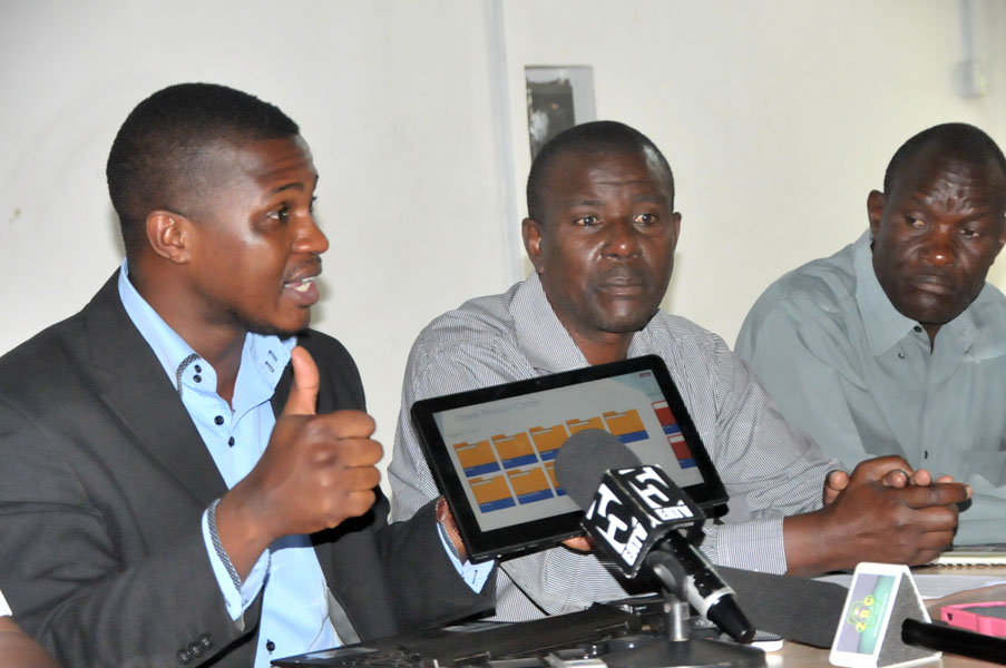 Charles at a press conference launching BrainShare in Tanzania.