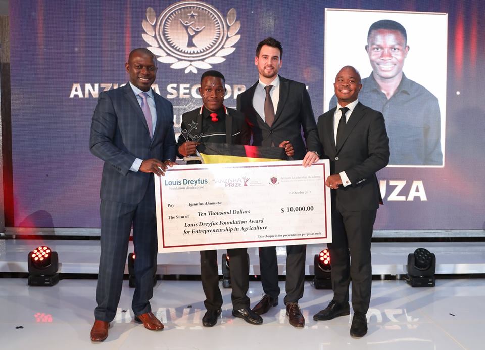 Ignatius Ahumuza; Co-Founder of Art Planet Academy is pictured at the 7th annual Anzisha Grand Prize in South Africa | Photo Credit : Anzisha Prize/File Photo