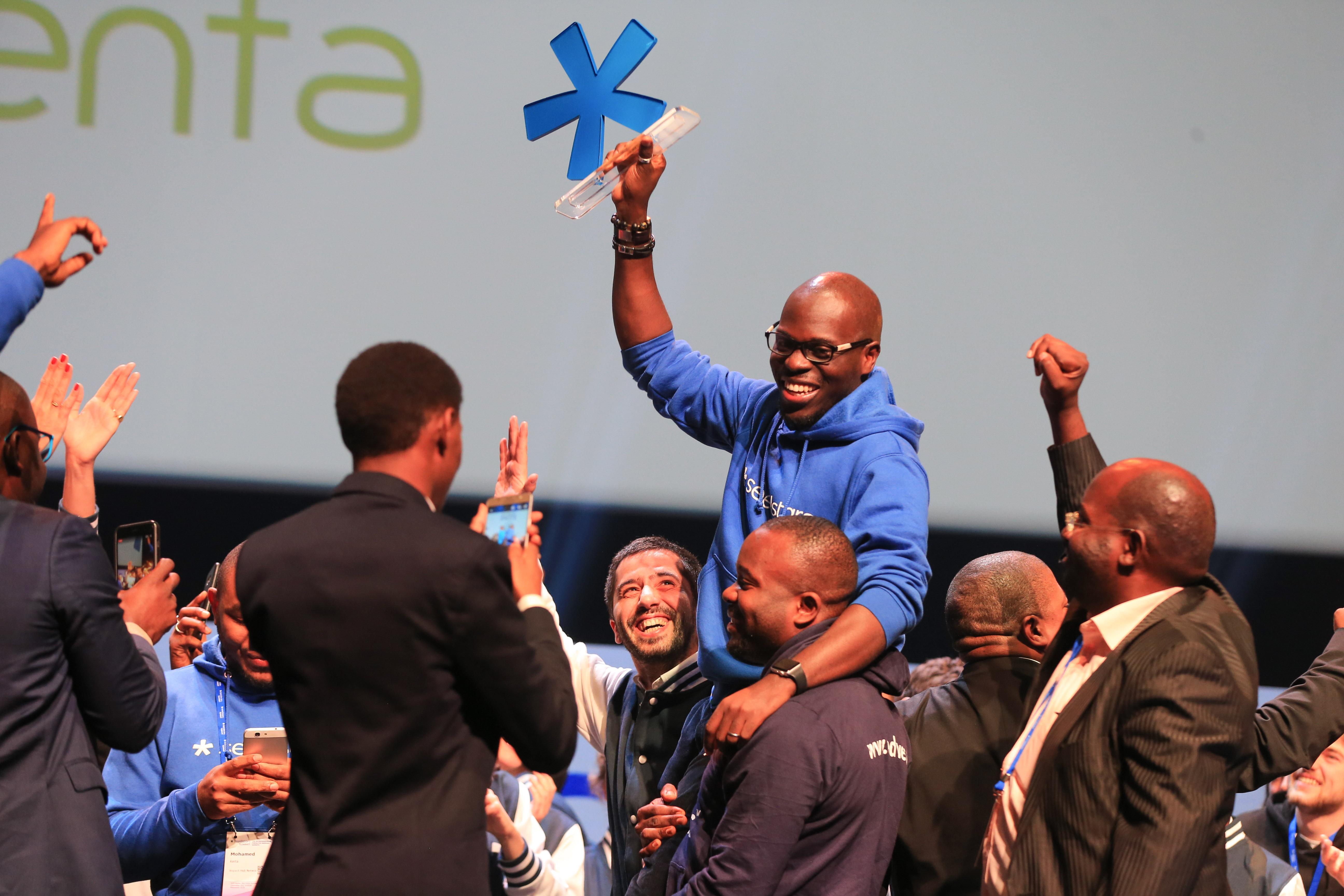 AgroCenta from Ghana was declared the overall winners of the 2018 Seedstar summit in Lausanne, Switzerland on 12th Thursday, April 2018. (Photo Credit: Seedstars Global)
