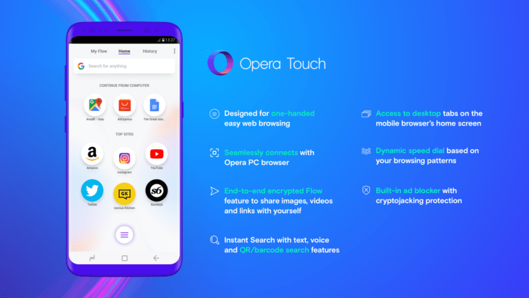 Photo of Opera launches Touch mobile browser designed for one-handed use, PC browsing sync