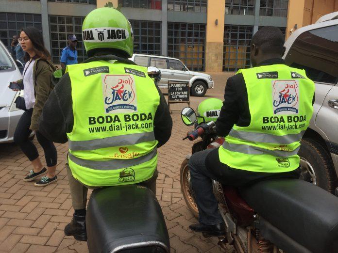 Pictured are some of the new DialJack boda riders. The new hailing service was launched on Wednesday, 20th June, 2018 at the Brood in Bukoto. (Photo Credit: Guru8 Team)