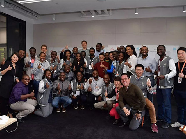 Photo of 3 Ugandan Entrepreneurs Participating in the Second Cohort of the eFounders Fellowship Program