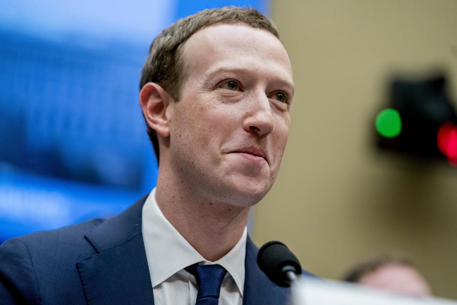 Facebook CEO Mark Zuckerberg testifying on Capitol Hill. AP Photo/Andrew Harnik