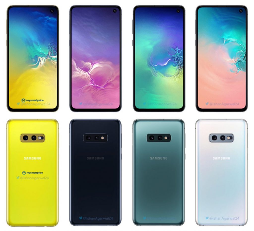 The Samsung Galaxy 10 phone, all models, are rumored to come up-to 8 colors | Photo Courtesy : Twitter/ Ishan Agarwal (@ishanagarwal24)