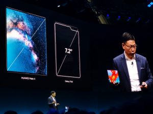 Huawei Mate X unfolds to an 8-Inch display compared to the Galaxy Fold which opens up to 7.2-Inch | Photo by : PC TECH MAGAZINE/Olupot Nathan Ernest.
