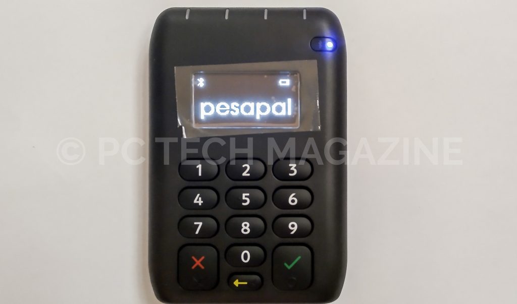 Consumers will use their smartphones and digital watches by tapping on the PesaPal POS terminal to complete a payment  | Photo Courtesy : PC Tech Magazine/Olupot Nathan Ernest.