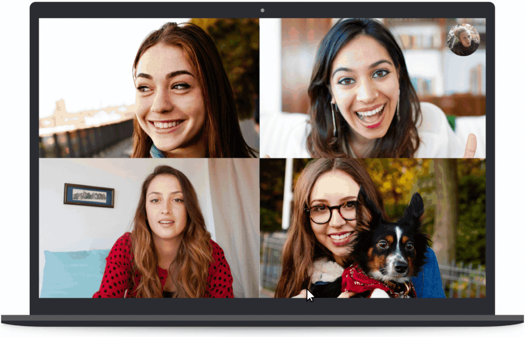 Blurring out background in a skype video call | Courtesy Microsoft.