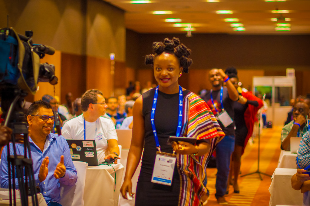 Evelyn Namara; CEO and Founder of Vouch Digital pictured during her attendance at the 2018 Africa Internet Summit in Dakar, Senegal | Coutresy Photo/ staticflickr.