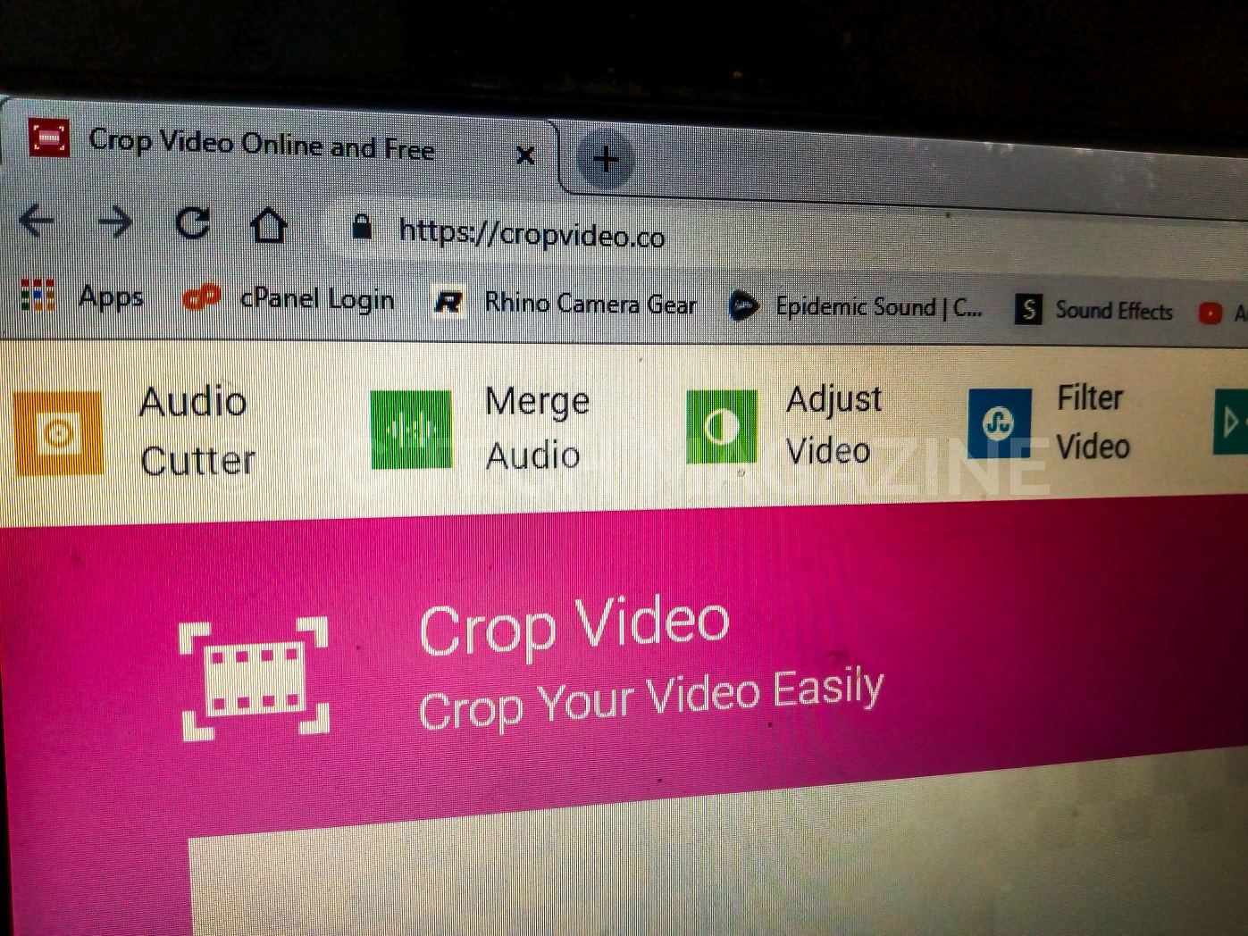 crop video shotcut