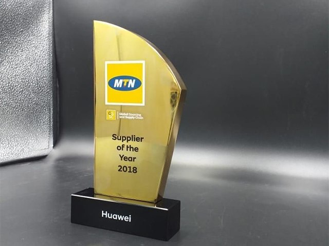 Huawei Supplier of the Year 2018 from MTN Group.
