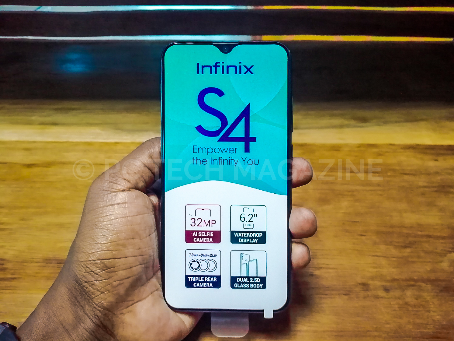 The Infinix S4 is the newest smartphone in the infinix s-series smartphones which comes as the first infinix smartphone with a water-drop notch display.