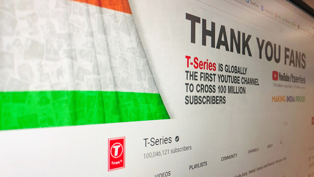 T-Series first Channel after YouTube Music to reach 100 million subscribers. Photo : Guinness World Records