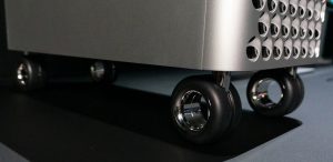 You can attach wheels to the Mac Pro and have it moved around your office or studio or your house. Courtesy Photo/Mac World