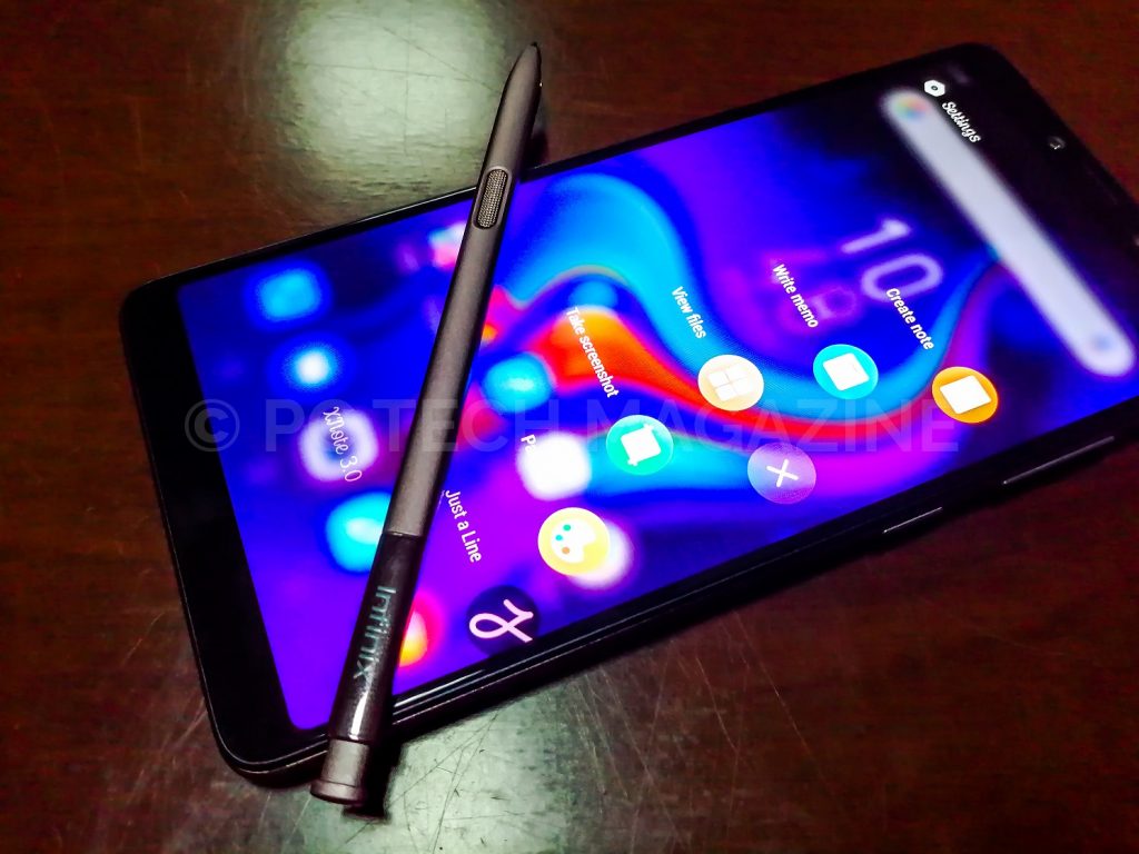 The X-Pen features seen from the side drawer on the display. Photo by: PC TECH MAGAZINE/Olupot Nathan Ernest