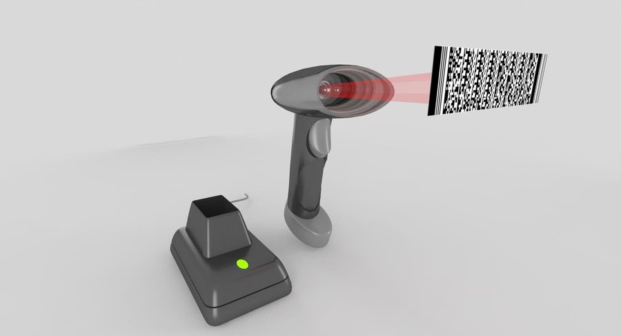 3D barcodes scanner. Photo by/Free3D.com