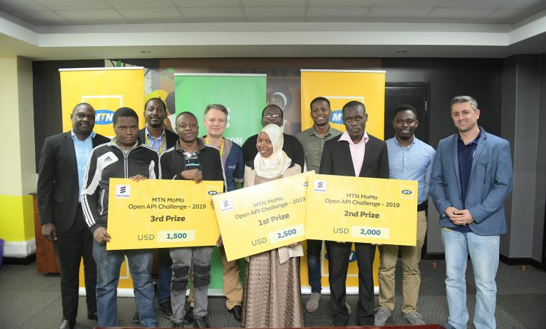 MTN Uganda, Ericsson rewarded winners of the MTN mobile money Open API challenge at MTN Uganda head offices in Nyonyi Gardens on Friday, 31st January 2020.