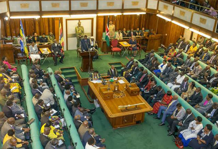 Sitting at Parliament of Uganda with Speaker Rebecca Kadaga. Courtesy Photo