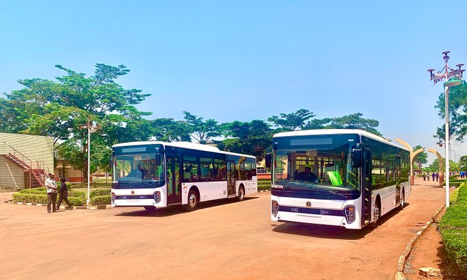 Kiira Electric Bus, Kayoola EVS with a seating and standing capacity ot 91 persons can move 300km on a single charge. Courtesy Photo; Kiira Motors.