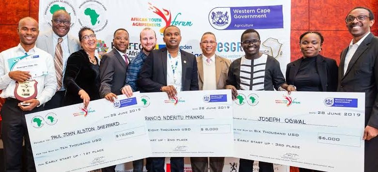 The 2019 winners of AfDB AgriPitch Competition. Courtesy Photo