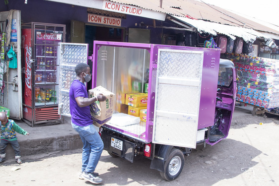 Sokowatch tuk tuks can carry up to 500kgs worth of commodities and have been estimated to make deliveries to 35 shops daily within 2 hours of order. Courtesy Photo
