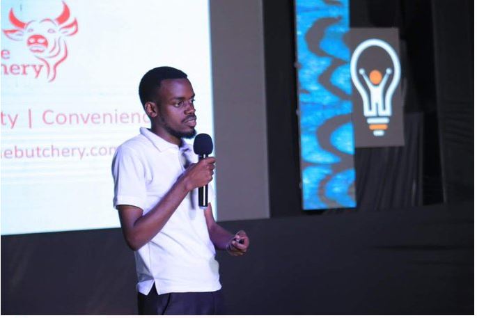 Tony Ayebare speaking at the Kampala Innovation Week. (COURTESY PHOTO)