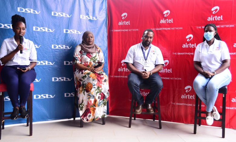 In Pictorial (L to R): Joan Semanda Kizza; PR and Communications Manager of MultiChoice Uganda, Joweria Zziwa Nabakka, Airtel Uganda Head of Data and Devices, Colin Asiimwe; Head of Marketing at MultiChoice Uganda at the launch of DSTV Now live streaming bundles at MultiChoice HQ in Kololo. (COURTESY PHOTO)