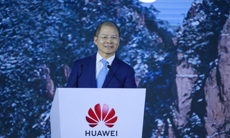 Eric Xu, Huawei Rotating Chairman giving a keynote speech at the Huawei’s 18th Global Analyst Summit on Wednesday 14th, April 2020. (COURTESY PHOTO/Huawei)