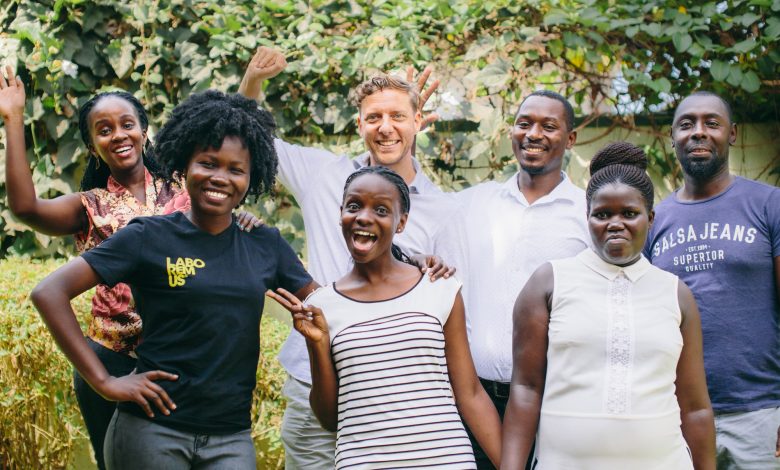 Emata team pose for a picture as they celebrate after winning the CATAPULT: Inclusion Africa 2021 prestigious accelerator program. (PHOTO: Emata)