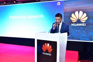 Mr. Yang Chen Frank, Huawei Technologies Southern Africa Regional Vice President speaking at the launch of the 3rd edition of the Huawei ICT Competition in Uganda.