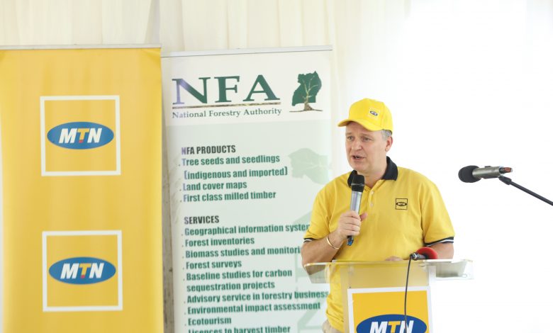 MTN Uganda CEO, Wim Vanhelleputte speaking at the launch of the Uganda is Home Campaign in August 24th, 2021. (FILE PHOTO)