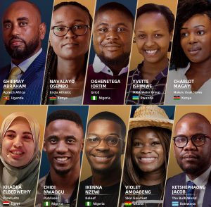 The top 10 finalists of the 2021 Africa's Business Heroes.
