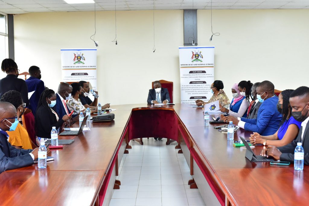The Taskforce on Government Communications and National Guidance in a meeting with the officials from the Ministry of ICT and National Guidance.