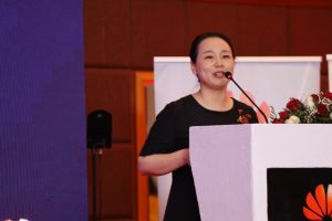 Ms. Amy Xia, Huawei’s Vice President Enterprise Business group speaking at the Huawei ICT Congress at the Sheraton Hotel in Kampala.