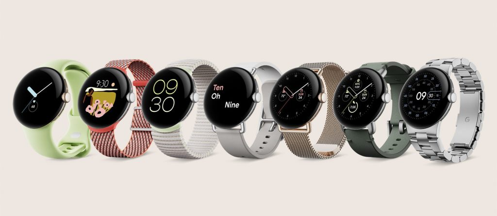 Different watch bands for the Google Pixel Watch. (PHOTO: gsmarena)
