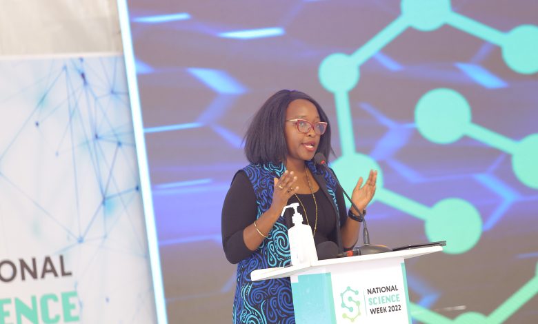 Esther Ndeti - Investment Principle at Unconventional Capital (UnCap) delivers they keynote address during the Investor Summit on the sidelines of the 2022 National Science Week.