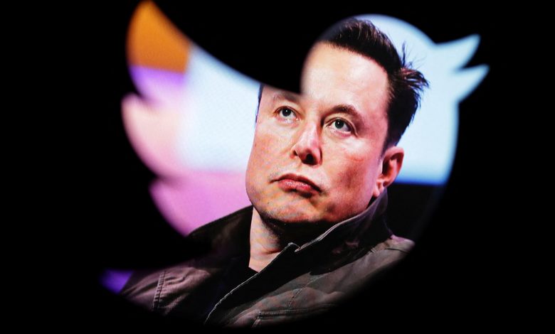 FILE PHOTO: Elon Musk's photo is seen through a Twitter logo in this illustration taken October 28, 2022. REUTERS/Dado Ruvic/Illustration