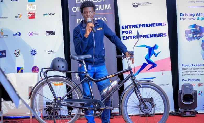 Geofrey Mutabazi, the CEO and Founder of Karaa Africa, a startup that designs and manufactures affordable electric bicycles tailored for Africa. (COURTESY PHOTO / Geofrey Mutabazi) Mutabazi is exhibiting Karaa at the GITEX Africa Digital Summit in Marrakech, Morocco.