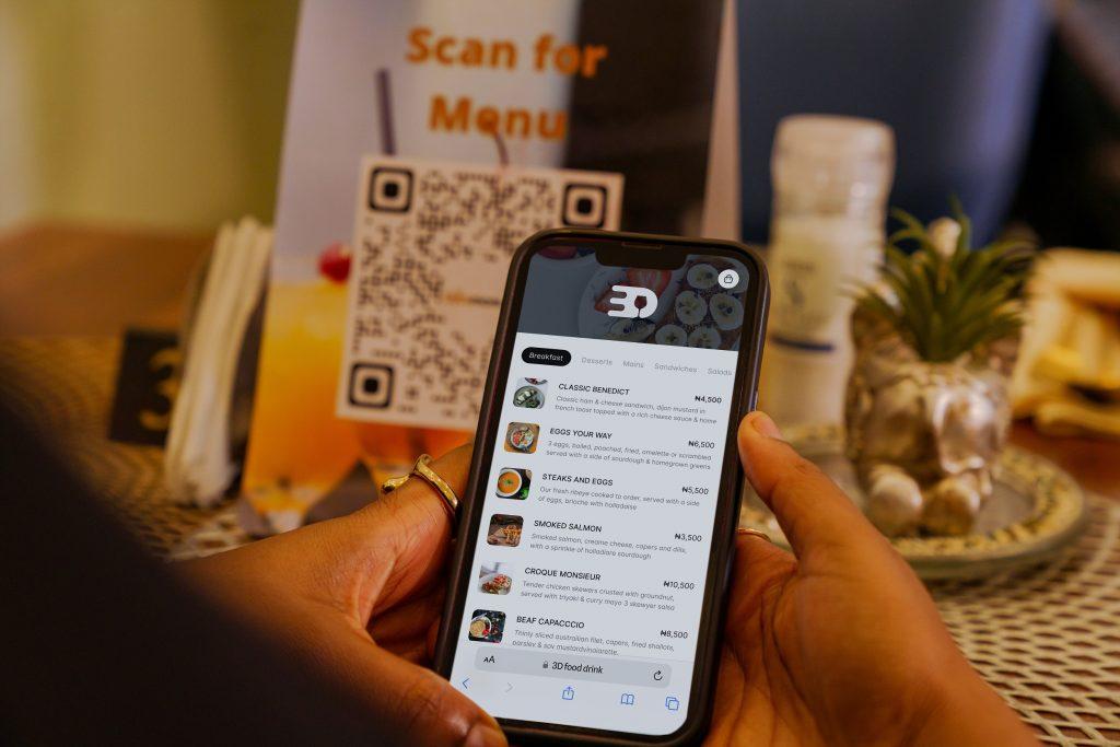 Restaurants are able to access menus using Nomba.