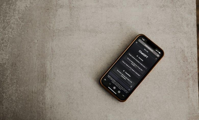Pictured is ChatGPT web version on an iPhone. PHOTO: Airam Dato-on / Pexels