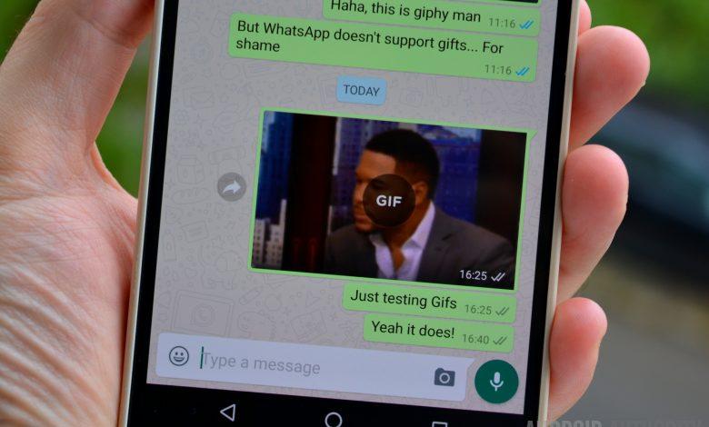 GIF in a WhatsApp message. PHOTO: Android Authority