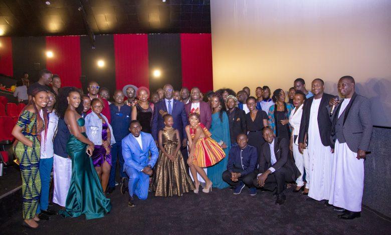The cast and crew of Nambi at the premiere film's premiere at Metroplex Cinema Naalya on May 30, 2023.