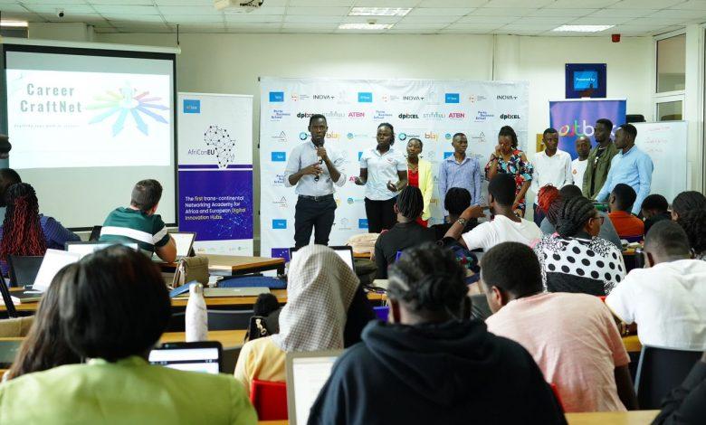 Some entrepreneurs sharing ideas on digitization and job creation for the 21st Century during a 3-day design thinking bootcamp held by AfriConEU and Outbox. PHOTO: PC Tech Magazine